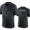 Men's Las Vegas Raiders #34 Bo Jackson Black Reflective Limited Stitched Football Jersey - Custom Name