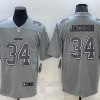 Men's Las Vegas Raiders #34 Bo Jackson Grey Atmosphere Fashion Stitched Jersey - Custom Name