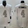 Men's Las Vegas Raiders #4 Aidan O Connell White Vapor Untouchable Stitched Football Jersey  - Custom Name