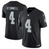 Men's Las Vegas Raiders #4 Aidan O'Connell Black 2023 F.U.S.E Vapor Untouchable Stitched Football Jersey - Custom Name