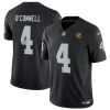 Men's Las Vegas Raiders #4 Aidan O'Connell Black 2023 F.U.S.E. With John Madden Patch Vapor Limited Stitched Football Jersey - Custom Name