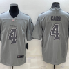 Men's Las Vegas Raiders #4 Derek Carr Grey Atmosphere Fashion Stitched Jersey - Custom Name