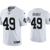 Men's Las Vegas Raiders #49 Divine Deablo White Vapor Untouchable Limited Stitched Jersey - Custom Name