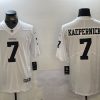 Men's Las Vegas Raiders #7 Colin Kaepernick White Vapor Limited Stitched Football Jersey - Custom Name