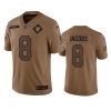 Men's Las Vegas Raiders #8 Josh Jacobs 2023 Brown Salute To Service Limited Stitched Football Jersey - Custom Name
