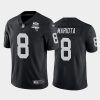 Men's Las Vegas Raiders #8 Marcus Mariota Black NFL 2020 Inaugural Season Vapor Limited Stitched Jersey - Custom Name