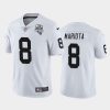 Men's Las Vegas Raiders #8 Marcus Mariota White NFL 2020 Inaugural Season Vapor Limited Stitched Jersey - Custom Name