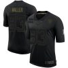 Men's Las Vegas Raiders #83 Darren Waller Black 2020 Salute To Service Limited Stitched Jersey - Custom Name