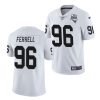 Men's Las Vegas Raiders #96 Clelin Ferrell White NFL 2020 Inaugural Season Vapor Limited Jersey - Custom Name