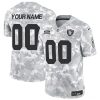 Men's Las Vegas Raiders Active Player Custom 2024 F.U.S.E Arctic Camo Salute to Service Limited Stitched Football Jersey  - Custom Name