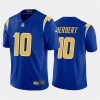 Men's Los Angeles Chargers #10 Justin Herbert 2020 Royal Vapor Untouchable Limited Stitched NFL Jersey - Custom Name
