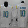 Men's Los Angeles Chargers #10 Justin Herbert 2020 White Vapor Stitched NFL Jersey - Custom Name