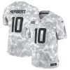 Men's Los Angeles Chargers #10 Justin Herbert 2024 F.U.S.E Arctic Camo Salute to Service Limited Stitched Football Jersey - Custom Name