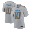 Men's Los Angeles Chargers #10 Justin Herbert Grey Atmosphere Fashion Stitched Game Jersey - Custom Name