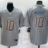 Men's Los Angeles Chargers #10 Justin Herbert Grey Atmosphere Fashion Stitched Jersey - Custom Name