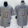 Men's Los Angeles Chargers #10 Justin Herbert Grey With Patch Atmosphere Fashion Stitched Jersey - Custom Name