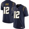 Men's Los Angeles Chargers #12 Derius Davis Navy 2024 Vapor Limited Stitched Football Jersey - Custom Name