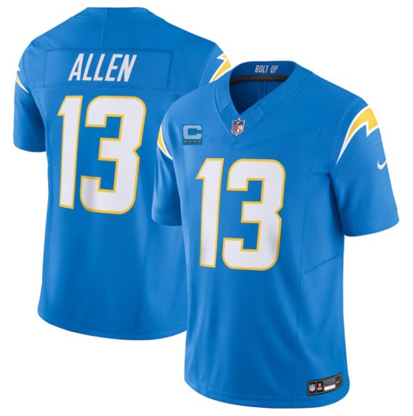 Men's Los Angeles Chargers #13 Keenan Allen Light Blue 2023 F.U.S.E. With 4-Star C Patch Vapor Untouchable Limited Stitched Jersey - Custom Name