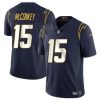 Men's Los Angeles Chargers #15 Ladd McConkey Navy 2024 Draft Vapor Limited Stitched Football Jersey - Custom Name