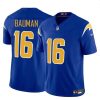 Men's Los Angeles Chargers #16 Casey Bauman Royal 2024 F.U.S.E Vapor Limited Stitched Football Jersey - Custom Name