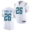 Men's Los Angeles Chargers #26 Asante Samuel Jr. White Vapor Untouchable Limited Stitched Jersey - Custom Name