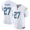 Men's Los Angeles Chargers #27 J.K. Dobbins White 2024 F.U.S.E Vapor Limited Stitched Football Jersey - Custom Name