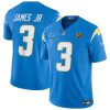 Men's Los Angeles Chargers #3 Derwin James Jr. Light Blue 2023 F.U.S.E. With John Madden Patch Vapor Limited Stitched Football Jersey - Custom Name