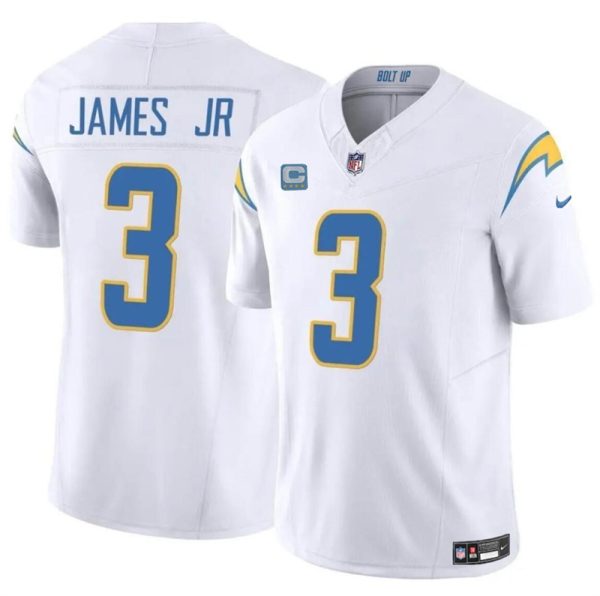 Men's Los Angeles Chargers #3 Derwin James Jr. White 2024 F.U.S.E. With 4-Star C Patch Vapor Untouchable Limited Stitched Jersey - Custom Name