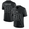 Men's Los Angeles Chargers #30 Austin Ekeler Black Reflective Limited Stitched Football Jersey - Custom Name