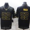 Men's Los Angeles Chargers #52 Khalil Mack Black Gold Salute To Service Limited Stitched Jersey - Custom Name