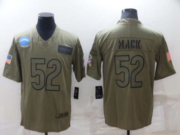 Men's Los Angeles Chargers #52 Khalil Mack Camo Salute To Service Limited Stitched Jersey - Custom Name