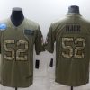 Men's Los Angeles Chargers #52 Khalil Mack Olive Camo Salute To Service Limited Stitched Jersey - Custom Name