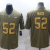 Men's Los Angeles Chargers #52 Khalil Mack Olive Gold Salute To Service Limited Stitched Jersey - Custom Name