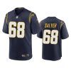 Men's Los Angeles Chargers #68 Jamaree Salyer Navy Stitched Jersey - Custom Name