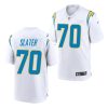 Men's Los Angeles Chargers #70 Rashawn Slater White NFL 2021 Draft Vapor Untouchable Limited Stitched Jersey - Custom Name