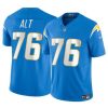 Men's Los Angeles Chargers #76 Joe Alt Light Blue 2024 Draft F.U.S.E. Vapor Limited Stitched Football Jersey - Custom Name