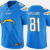 Men's Los Angeles Chargers #81 Mike Williams Blue 2020 Team Big Logo Limited Stitched Jersey - Custom Name