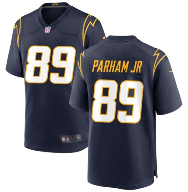 Men's Los Angeles Chargers #89 Donald Parham Jr Navy Stitched Game Jersey - Custom Name
