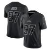 Men's Los Angeles Chargers #97 Joey Bosa Black Reflective Limited Stitched Football Jersey - Custom Name