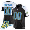 Men's Los Angeles Chargers ACTIVE PLAYER Custom Black White 2024 F.U.S.E. V2 Limited Alternate Stitched Football Jersey - Custom Name
