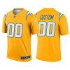 Men's Los Angeles Chargers ACTIVE PLAYER Custom Legend Gold Inverted Limited Stitched Jersey - Custom Name