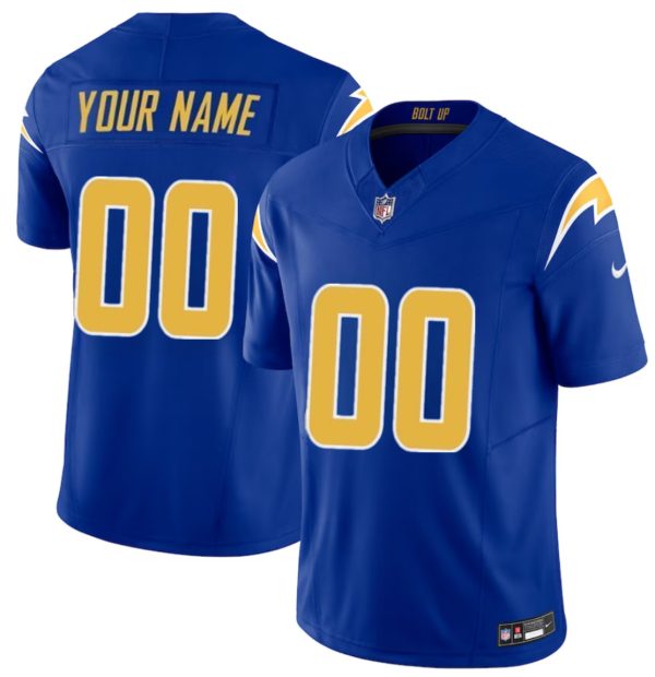 Men's Los Angeles Chargers Active Player Custom Royal 2023 F.U.S.E. Vapor Untouchable Limited Stitched Football Jersey - Custom Name