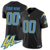 Men's Los Angeles Chargers Customized Black 2024 F.U.S.E. V2 Limited Stitched Football Jersey - Custom Name