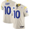 Men's Los Angeles Rams #10 Cooper Kupp 2022 Cream With 3-Star C Patch Vapor Limited Stitched Jersey  - Custom Name