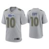 Men's Los Angeles Rams #10 Cooper Kupp Grey Atmosphere Fashion Stitched Game Jersey - Custom Name
