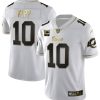 Men's Los Angeles Rams #10 Cooper Kupp White Golden with 2-Star Patch Vapor Vapor Stitched Football Jersey - Custom Name