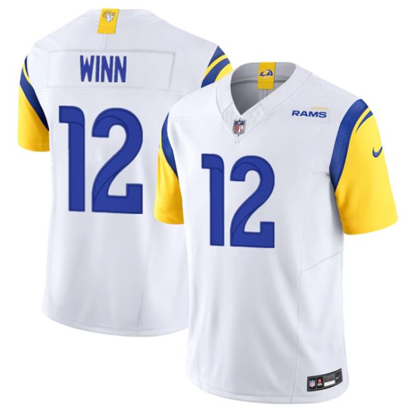 Men's Los Angeles Rams #12 Dresser Winn White 2023 F.U.S.E. Vapor Untouchable Stitched Football Jersey - Custom Name