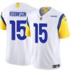 Men's Los Angeles Rams #15 Demarcus Robinson White 2024 F.U.S.E. Vapor Untouchable Stitched Football Jersey - Custom Name