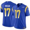 Men's Los Angeles Rams #17 Puka Nacua Blue 2023 F.U.S.E. Vapor Untouchable Stitched Football Jersey - Custom Name