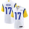 Men's Los Angeles Rams #17 Puka Nacua White Stitched Football Game Jersey - Custom Name
